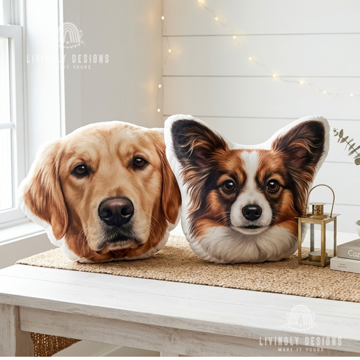 Custom Pet Pillow: Personalized Dog/Cat Photo Cushion - Pet Memorial Gift