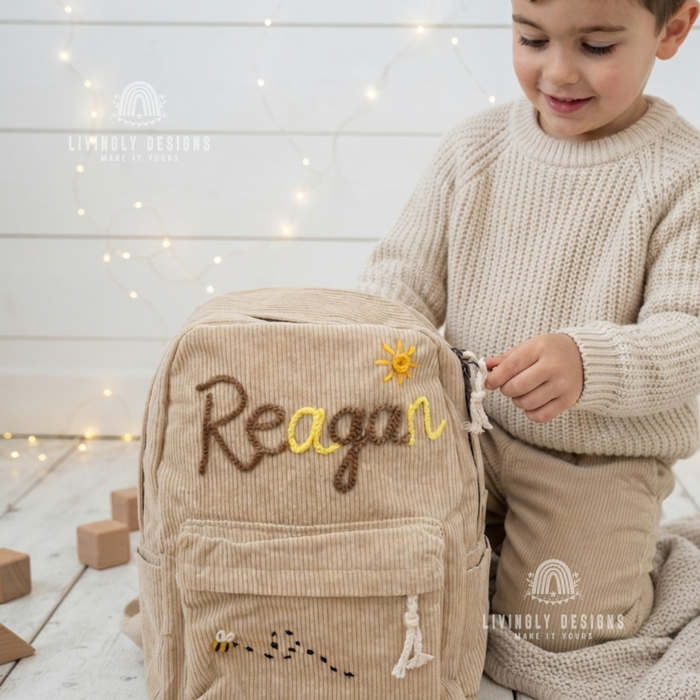 Custom Name Kids/Baby Backpack or School Bag