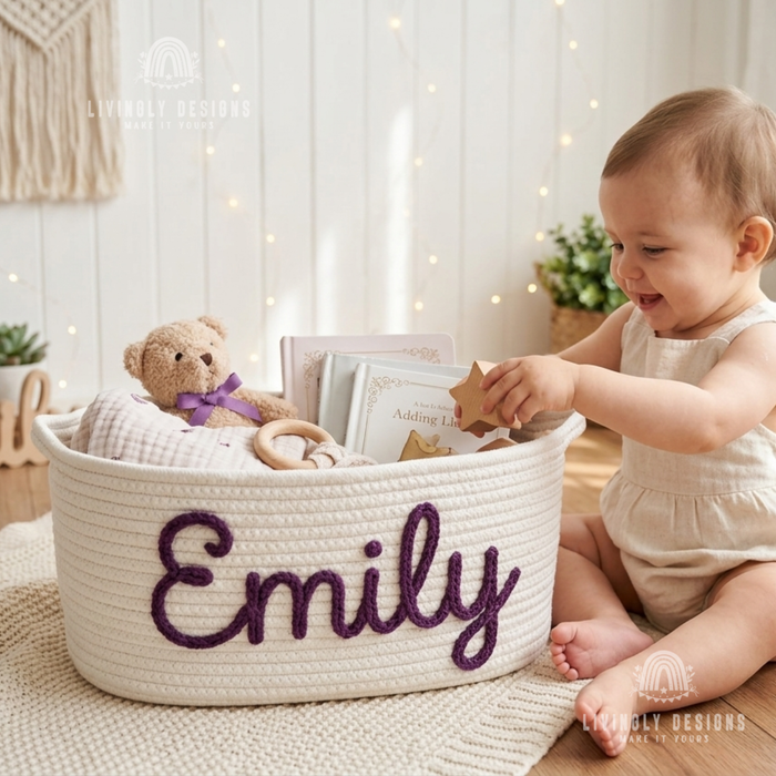 Personalized Dog or Kids Toy Basket