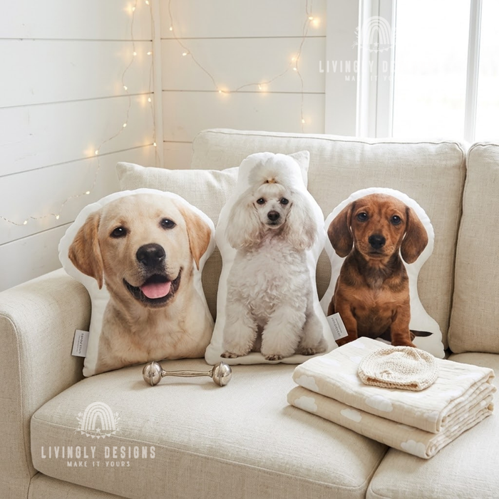 Custom Pet Pillow: Personalized Dog/Cat Photo Cushion - Pet Memorial Gift