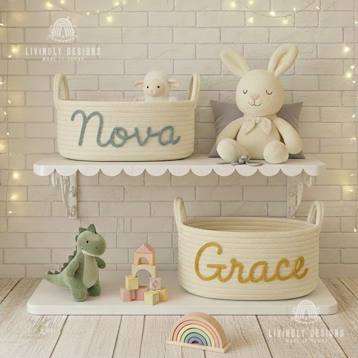 Personalized Dog or Kids Toy Basket