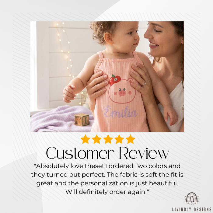 Personalized Name Breathable Summer Toddler Romper