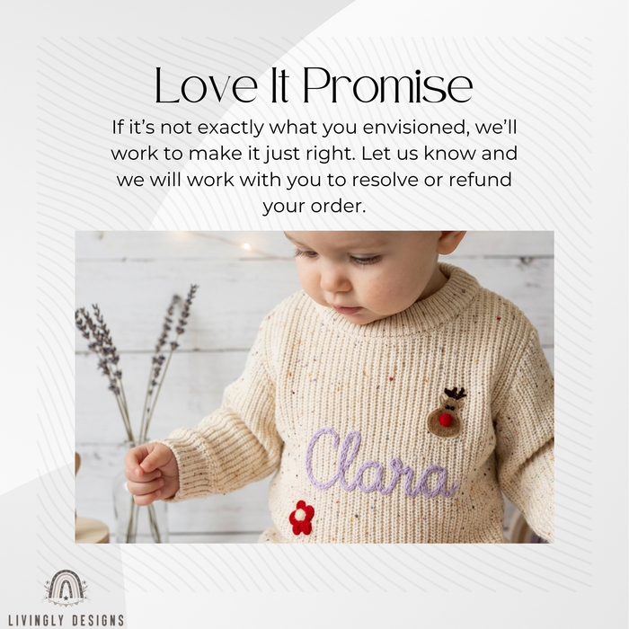 Custom Hand-Embroidered Knit Baby Romper