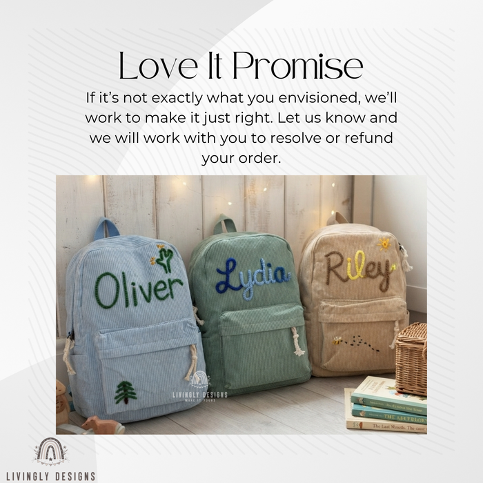 Custom Name Kids/Baby Backpack or School Bag