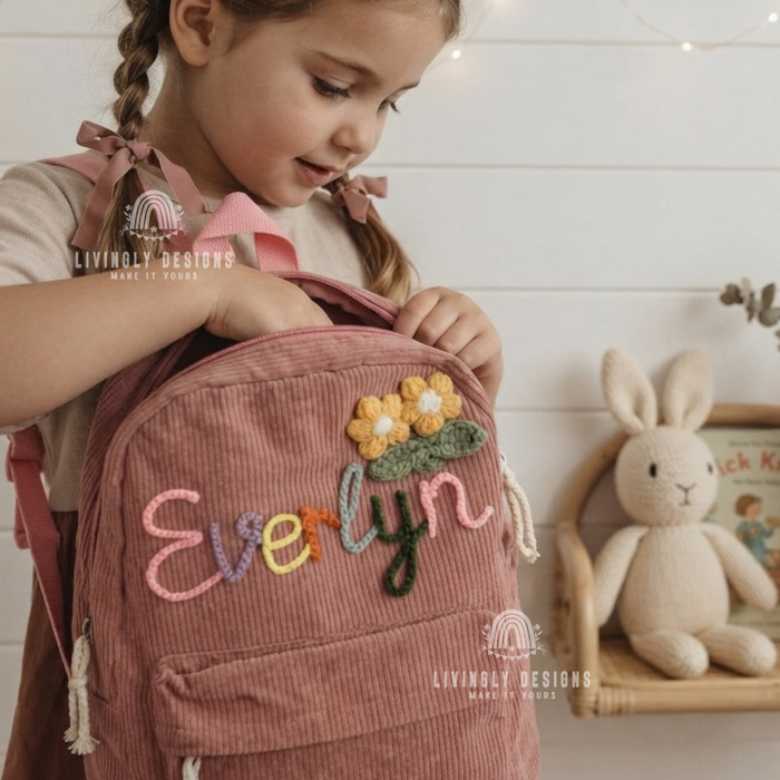 Custom Name Kids/Baby Backpack or School Bag