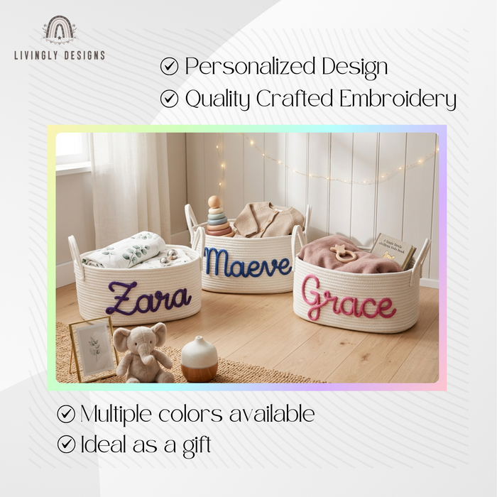 Personalized Dog or Kids Toy Basket