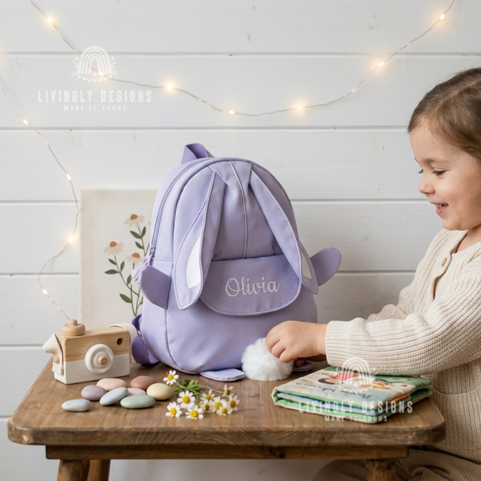 Personalized Bunny Adventure Backpack with Name