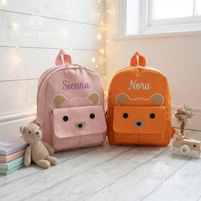 Personalized Bear Backpack Toddler Travel Bag