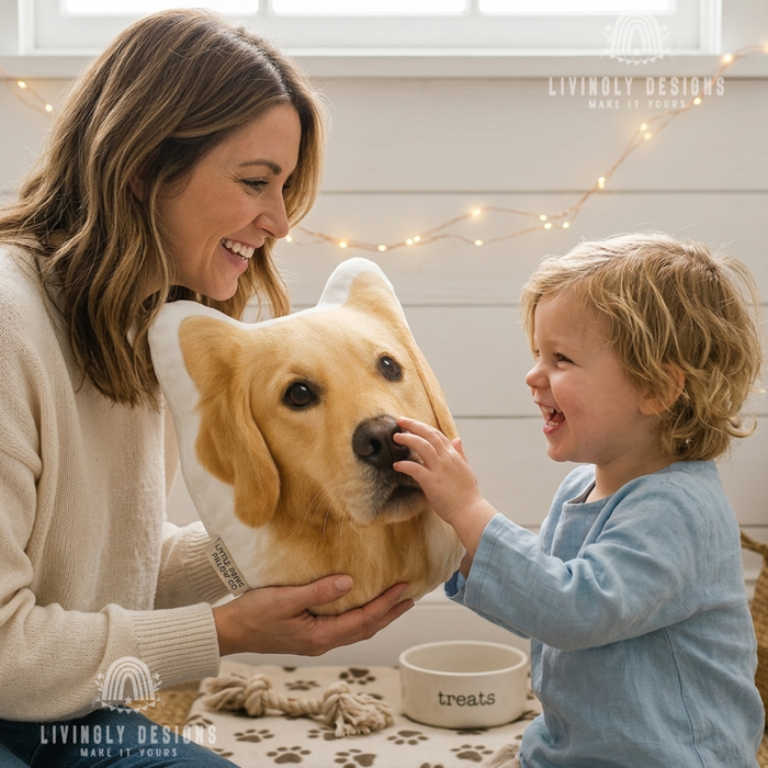 Custom Pet Pillow: Personalized Dog/Cat Photo Cushion - Pet Memorial Gift