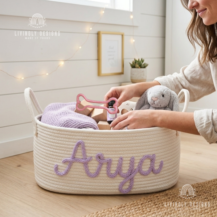 Personalized Dog or Kids Toy Basket