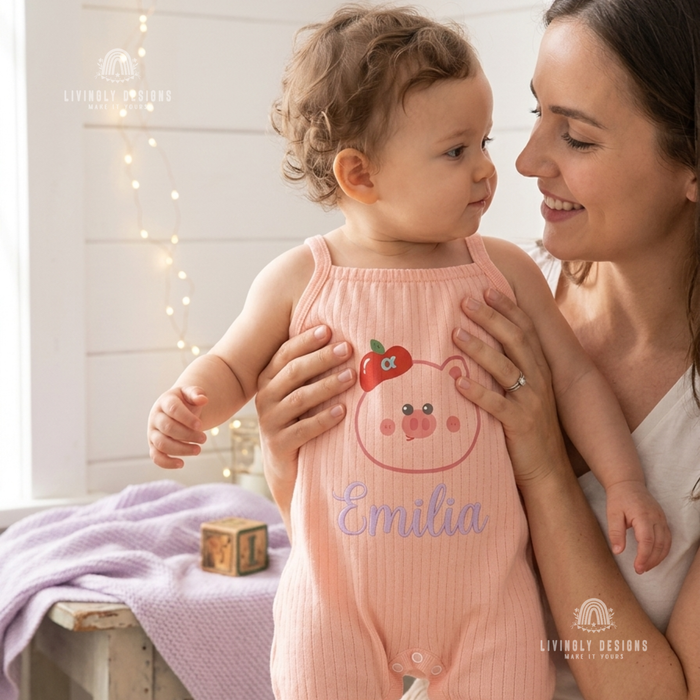 Personalized Name Breathable Summer Toddler Romper