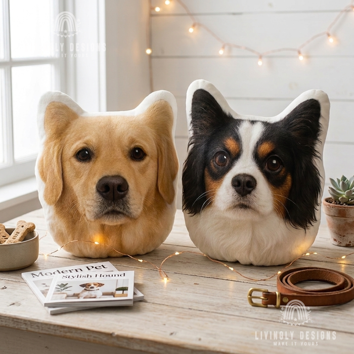 Custom Pet Pillow: Personalized Dog/Cat Photo Cushion - Pet Memorial Gift