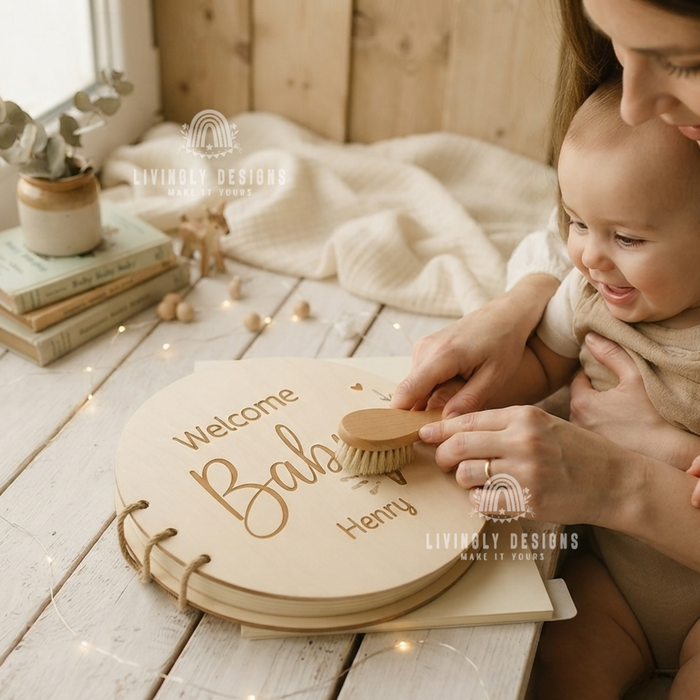 Personalized Wooden Guest Book Keepsake Album