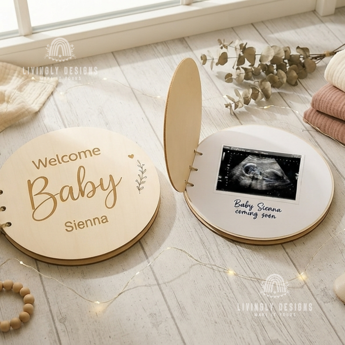 Personalized Wooden Guest Book Keepsake Album