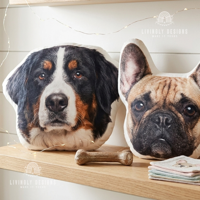 Custom Pet Pillow: Personalized Dog/Cat Photo Cushion - Pet Memorial Gift