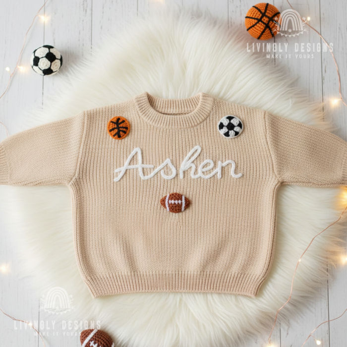 Custom Name Ocean Friends Themed Kids/Baby Sweater