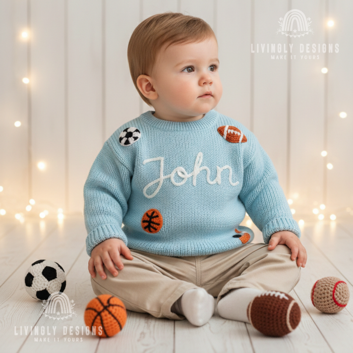 Custom Name Athlete Themed Sweater