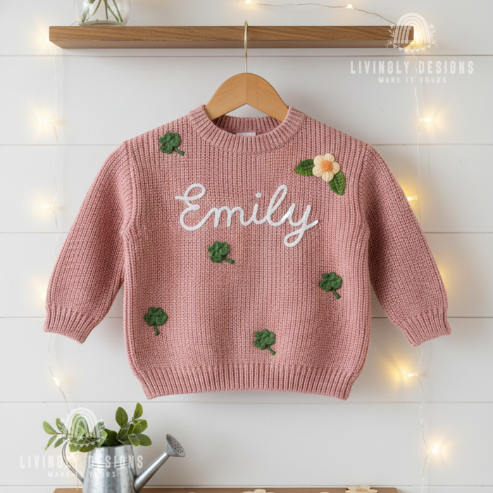 Custom Name Forest Themed Baby & Kids Sweater