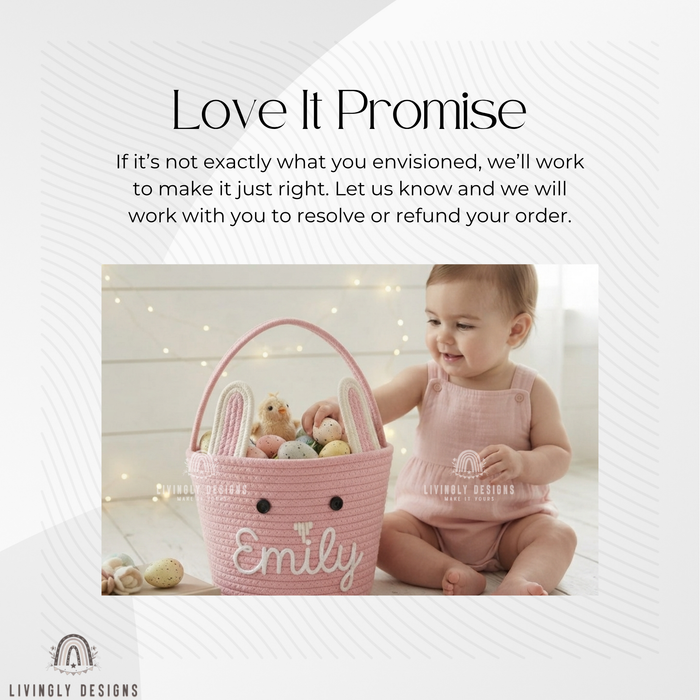 Personalized Cotton Rope Easter Basket
