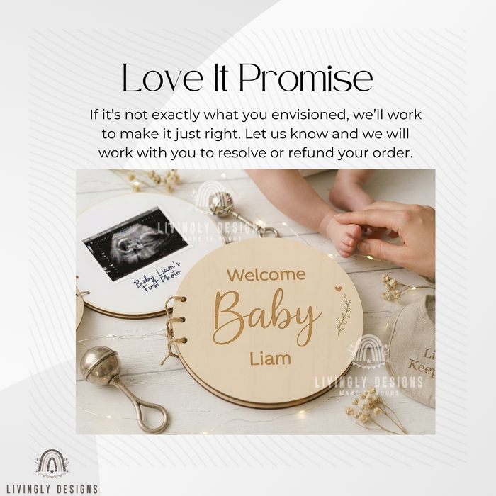 Personalized Wooden Guest Book Keepsake Album