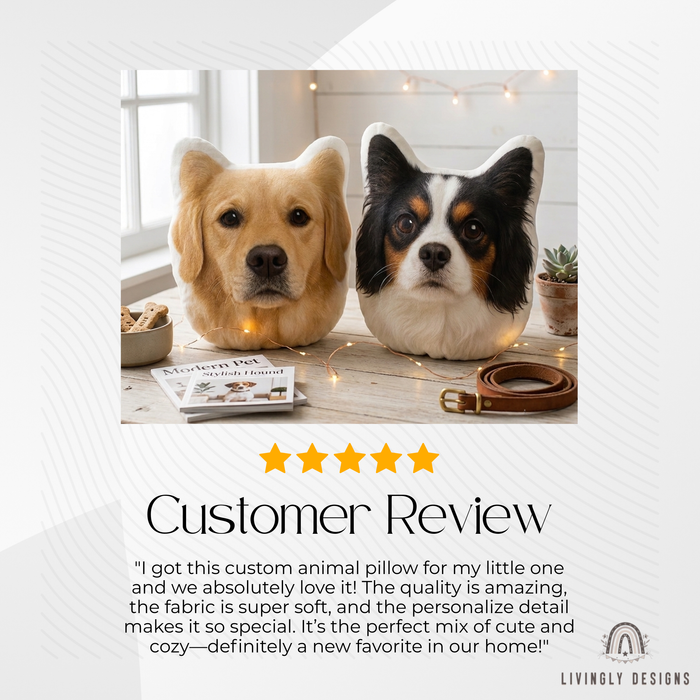 Custom Pet Pillow: Personalized Dog/Cat Photo Cushion - Pet Memorial Gift
