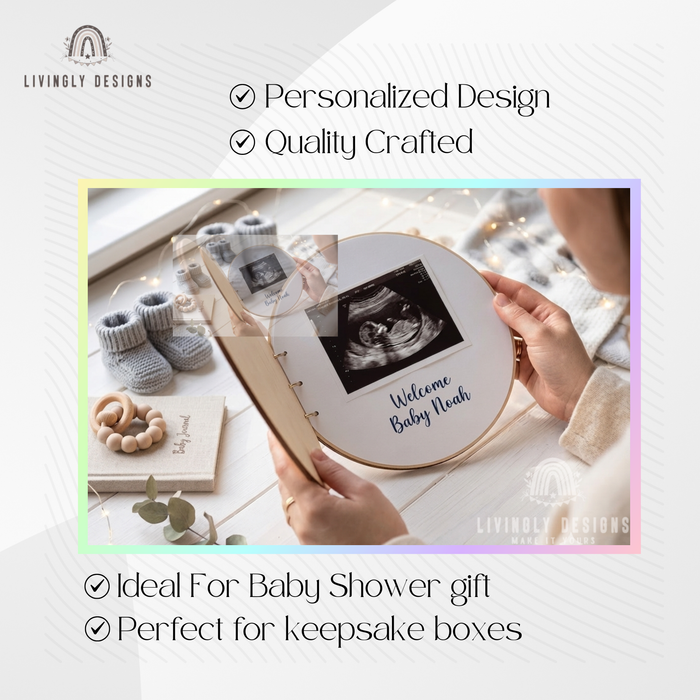 Personalized Wooden Guest Book Keepsake Album