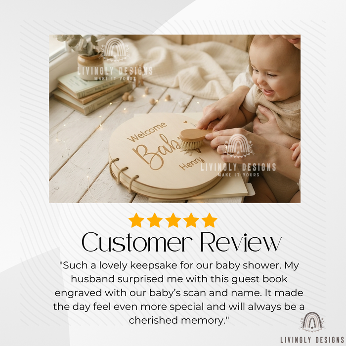 Personalized Wooden Guest Book Keepsake Album
