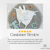 White bunny security blanket personalized with the name Jonas