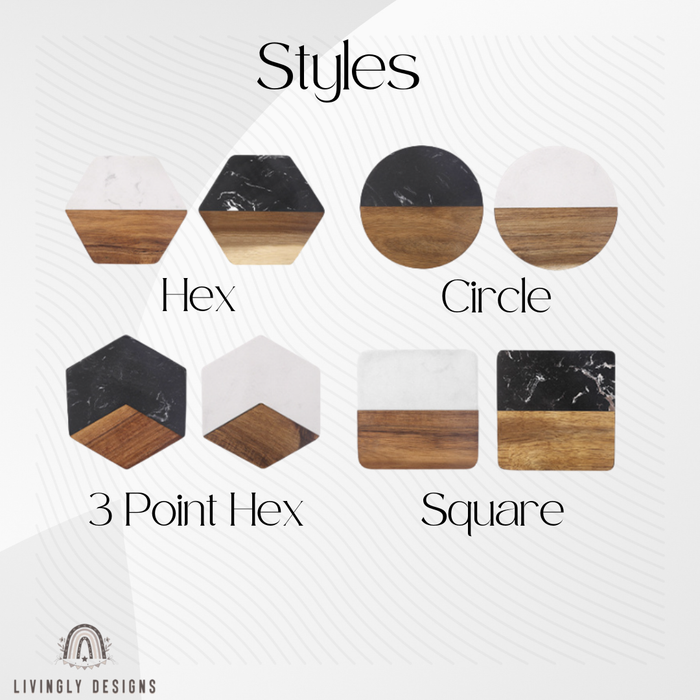 Shapes list for Mable Wood Coasters
