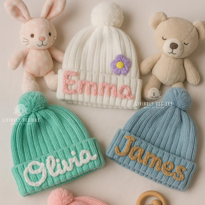 Personalized Name Kids Beanie | Custom Toddler Hat | Embroidered Winter Hat | Cozy Beanie | Kids Gift Idea | Custom Baby Gift | Baby Shower