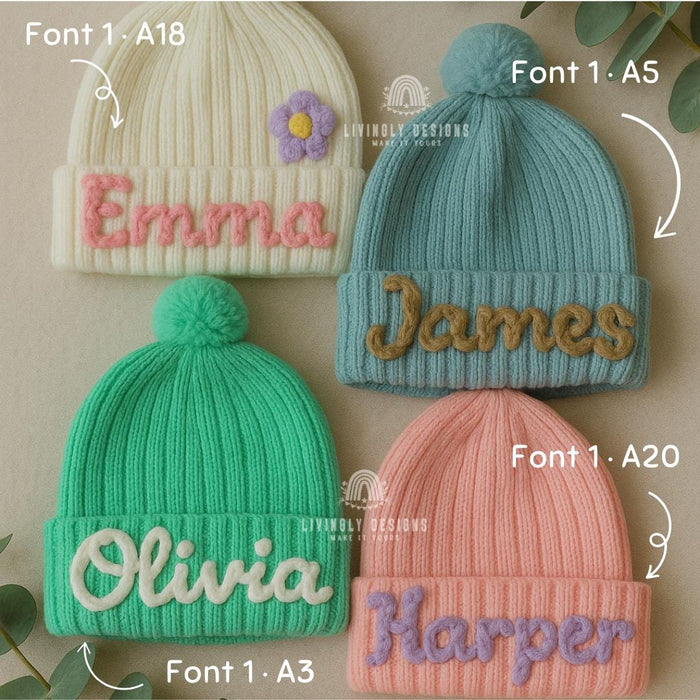 Personalized Name Kids Beanie | Custom Toddler Hat | Embroidered Winter Hat | Cozy Beanie | Kids Gift Idea | Custom Baby Gift | Baby Shower