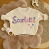 Custom Floral Baby Sweater | Custom Name Jumper | Hand-Embroidered Toddler Sweater | Baby Gift | Baby Keepsake