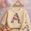 Personalized Letter Baby Sweater | Custom Hand-Embroidered Jumper | Baby & Toddler Gift | Keepsake Sweater | Baby Gift