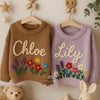 Personalized Name Floral Baby Sweater Jumper | Hand Embroidered Jumper Gift | Custom Baby Sweater | Baby Toddler Sweater | Baby Girl Gift