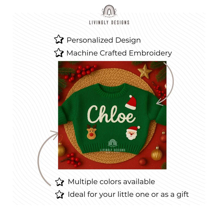 Custom Embroidered Christmas Baby/Kids Sweater