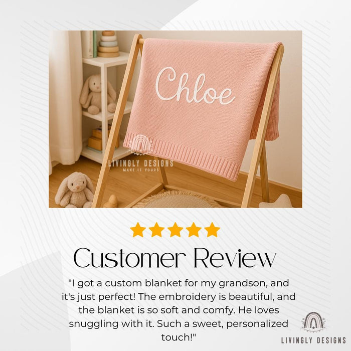 Custom Embroidered Baby Blanket: Personalized Keepsake Gift