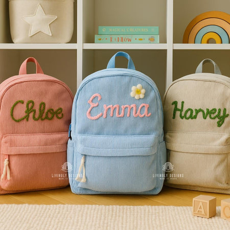 Personalized Name Toddler Backpack | Kids School Bag | Hand Embroidered | Custom Keepsake | Preschool Kindergarten Backpack