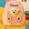 Custom Name Teddy Bear Machine Embroidered Toddler Backpack | Kids School Bag | Back-to-School, Keepsake | Personalized Teddy Backpack