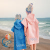 Custom Name Hooded Beach Towel for Kids | Personalized Swim Poncho | Custom Embroidered Cover Up | Cotton Towel Gift | Custom Swim Towel