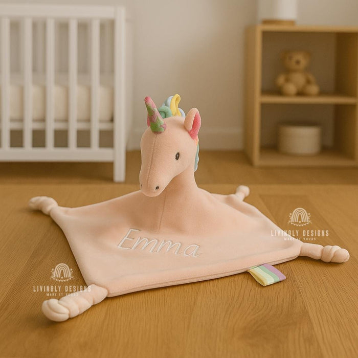 Personalized Baby Comfort Blanket Elephant Bunny Unicorn