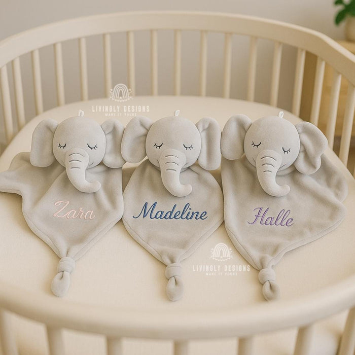 Personalized Baby Comfort Blanket Elephant Bunny Unicorn