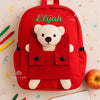 Custom Name Teddy Bear Machine Embroidered Toddler Backpack | Kids School Bag | Back-to-School, Keepsake | Personalized Teddy Backpack
