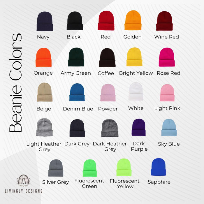 Custom Name Leather Patch Baby Beanie