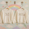 Personalized Letter/Name Child Floral Sweater | Machine Embroidered Sweater | Custom Kids Sweater | Custom Keepsake | Soft Sweatshirt | Gift