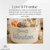 Custom Pet Name Toy Storage Basket | Dog or Cat Pet Toy Storage Bin | Embroidered Pet Gift | Personalized Dog Basket | Home Organizer Gift
