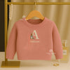 Personalized Rabbit Embroidered Baby Sweater: Custom Knit Easter Outfit