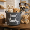 Embroidered Name Toy Storage Basket | Personalized Dog or Cat Storage Bin | Home Storage Solution | Custom Organizer for Pets, Kids & Gifts