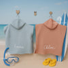 Custom Name Hooded Beach Towel for Kids | Personalized Swim Poncho | Custom Embroidered Cover Up | Cotton Towel Gift | Custom Swim Towel