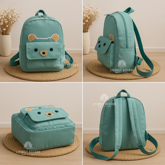 Personalized Bear Backpack Toddler Travel Bag
