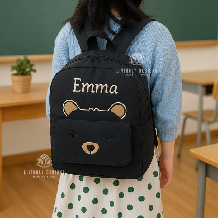 Personalized Bear Backpack Toddler Travel Bag